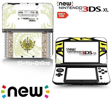 [new 3DS XL] Monster Hunter 4 Goa Magara White Limited Edition VINYL SKIN STICKER DECAL COVER for NEW Nintendo 3DS XL / LL Console System