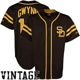 Majestic Tony Gwynn San Diego Padres Throwback Heater Jersey - Brown (X-Large)
