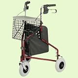 Invacare Three Wheel Rollator With Tote Bag