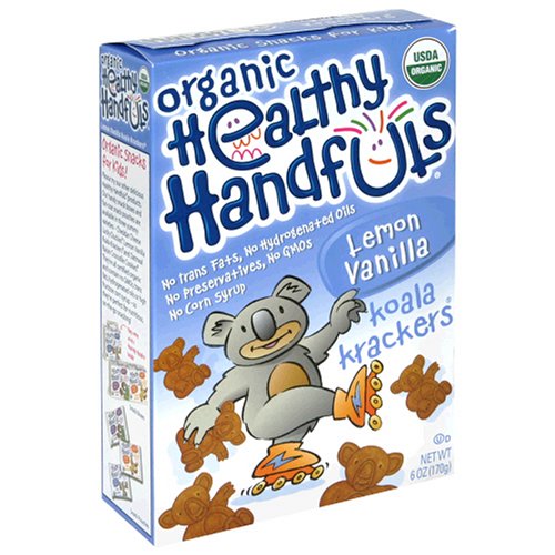 Healthy Handfuls Organic Koala Krackers, Lemon Vanilla, 6-Ounce Boxes (Pack of 12) by Healthy Handfuls