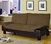 Coffee & Brown Futon Sofa Bed