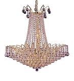 Pecaso Lighting B-4035E-G HG Flamingo Crystal Sphere Chandelier