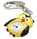 Yellow & Black Owl Key Chain Watch with Clip