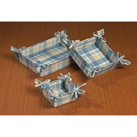 Butter Cup Bread Basket Set  3 With Linen by Wild Orchid