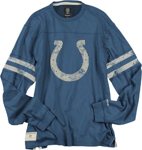 Reebok Indianapolis Colts Royal Vintage Applique Throwback Shirt (XL=48)