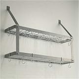 Rogar Potracks Hammered Steel Double Wine Rack