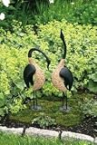 Metal/Painted Geese Set of 2 - 30