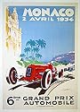 Monaco 1934 Grand Prix Vintage Car Poster by Geo Ham