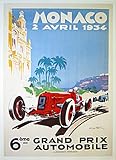 Monaco 1934 Grand Prix Vintage Car Poster by Geo Ham