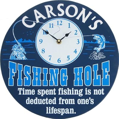 Fishing Hole Clock - Personalized Circular 12x12