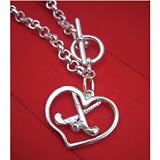 FIELD HOCKEY TOGGLE BRACELET - HEART & CROSSED STICKS