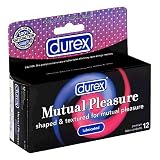 DurexPremium Latex Condoms, Mutual Pleasure Lubricated,12 condoms (Pack of 3)