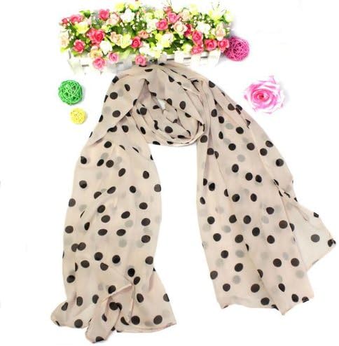 Sannysis 1PC Newest Tosell Polka Dots Spot Chiffon Soft Shawl Scarf Neck Wrap Head Scarf (Pink)