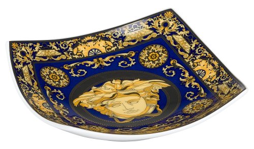 Versace by Rosenthal Medusa Blue 5 1/2-Inch Candy Dish
