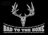 Bad to the bone Upstream Images Silver Vinyl Wildlife Car Truck Window Decal Sticker