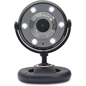 Piano Black/Black 1.3Mp Webcam With Night Vision 640 X 480 Video Resolution