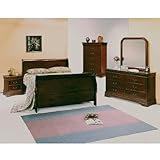 Louis Phillipe Mahogany Bedroom Set (Twin) by World Imports