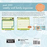 Posh Family Organizer: Graphic Sunbursts: 2012 Weekly Wall Calendar-
