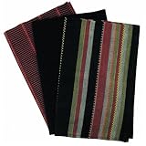 Zuni Black Kitchen Towels Set of 3
