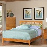 Brooklyn Platform Bed with Open Footrail in Caramel Latte Size: King
