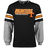 adidas Tennessee Volunteers Youth Black Faux Layered Crew Long Sleeve T-shirt