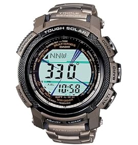 Casio #PAW2000T-7 Men's Titanium Multi Band Atomic Solar Pathfinder Watch