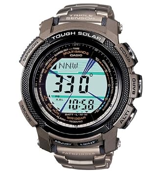 Casio #PAW2000T-7 Men's Titanium Multi Band Atomic Solar Pathfinder Watch