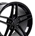 C6 Z06 Style Wheels Fits Camaro Corvette - Black 18x9.5 18x10.5 Set of 4