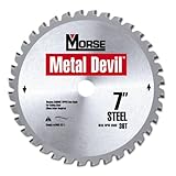 MK Morse CSM736SC Metal Devil 7 inch 36 Tooth Steel Cutting Saw Blade with 5/8 inch Arbor