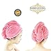 Isabella Dora Microfiber Hair Towel – Securing Button, Fast Drying Hair Without Blow Drying