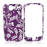 for Google Nexus One Rubberize Hard Case Floral Purple
