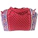 Deluxe Quilted Large Duffel Bag Red Paisley