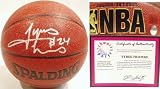 Tyrus Thomas Autographed Spalding Indoor/Outdoor NBA Basketball