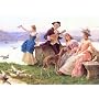 7.5cm x 5cm Acrylic Fridge Magnet Art Andreotti F A Day-s Outing