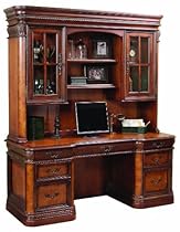 Hot Sale Vineyard Executive Home Office Computer Credenza and Hutch Wood Furniture
