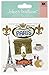 Jolees 50-20447 Boutique Sticker 3D Paris Landmarks, Multicolor