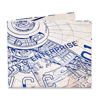 Dynomighty Mens Star Trek Enterprise Mighty Wallet, Blue/White, One Size