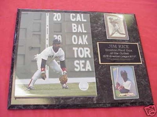 Red Sox Jim Rice 2 Card Collector Plaque