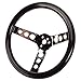 Classic Black Steering Wheel, 12 Inch, w/Holes