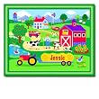Country Farm Large Green Personalized Print
