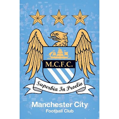 Manchester City Football Club Poster Print, 24x36 College Poster Print, 24x36