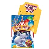 Big Top Circus Pop up Invitations Pack of 8 Big Top Circus Pop up Invitations Pack of 8