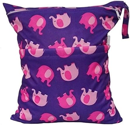 RISKER Baby Waterproof Zipper Bag Washable Reusable Baby Cloth Diaper Bag