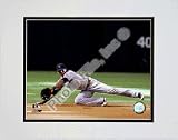 Jose Reyes 2007 Fielding Action Double Matted 8 X 10 Photograph (Unframed)