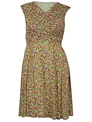 Scoop Neck Wrap Cap Sleeves  Dress