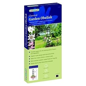 Gardman 2 x 0.4m Classical Garden Obelisk - Black