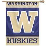 University of Washington Huskies Vertical House Flag Banner
