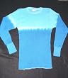 Long Sleeve Tie Dyed Thermal Shirt Turq