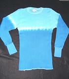 Long Sleeve Tie Dyed Thermal Shirt Turq