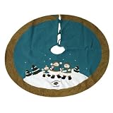 Jacksonville Jaguars Teal Snowman Tree Skirt